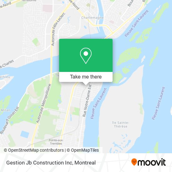 Gestion Jb Construction Inc map
