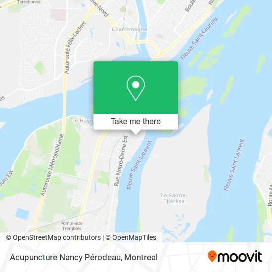 Acupuncture Nancy Pérodeau map