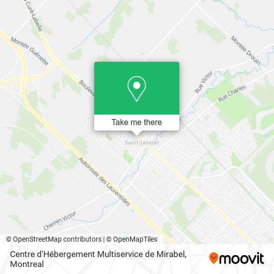 Centre d'Hébergement Multiservice de Mirabel map