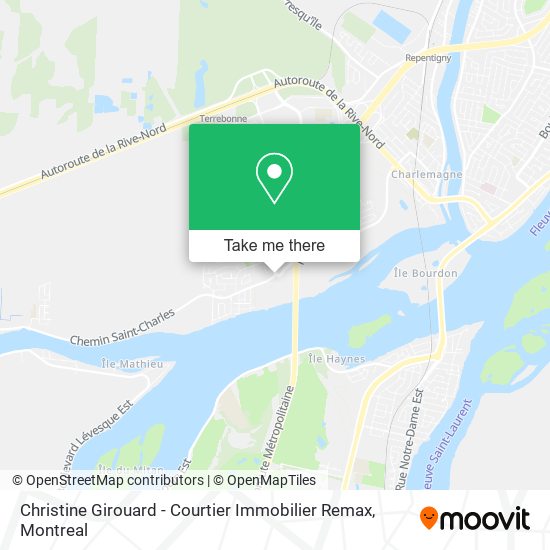 Christine Girouard - Courtier Immobilier Remax map