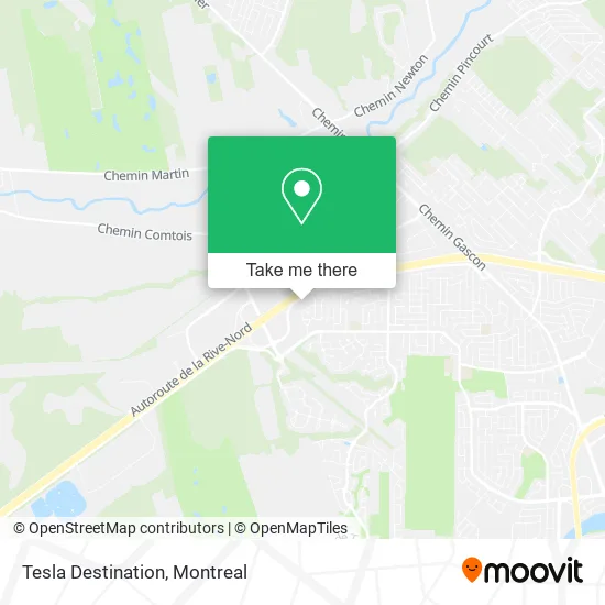 Tesla Destination map
