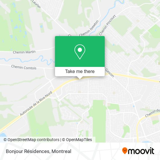 Bonjour Résidences map