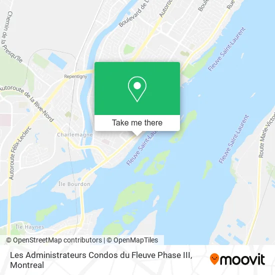 Les Administrateurs Condos du Fleuve Phase III map