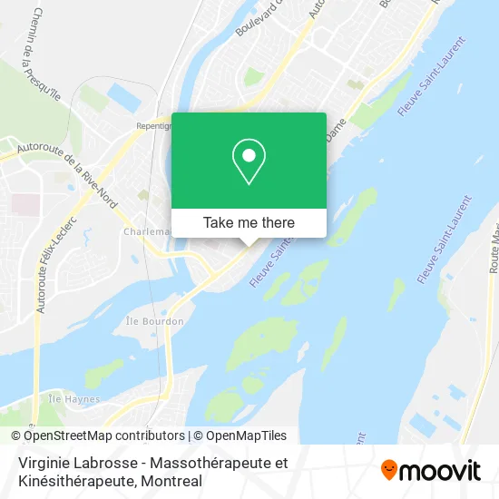 Virginie Labrosse - Massothérapeute et Kinésithérapeute map