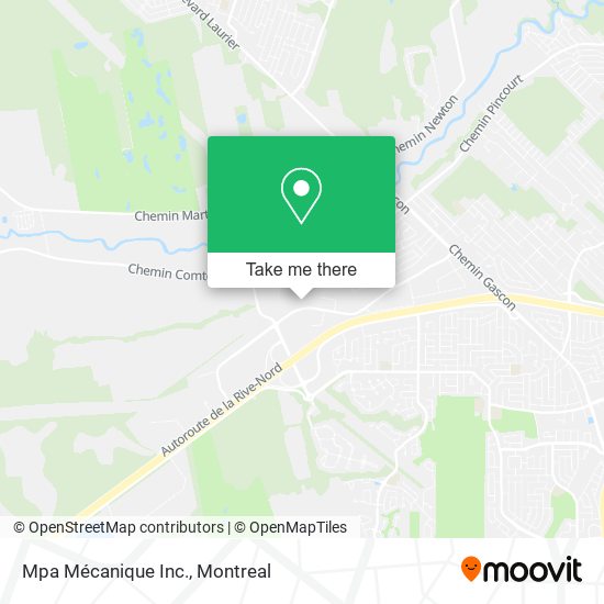 Mpa Mécanique Inc. map