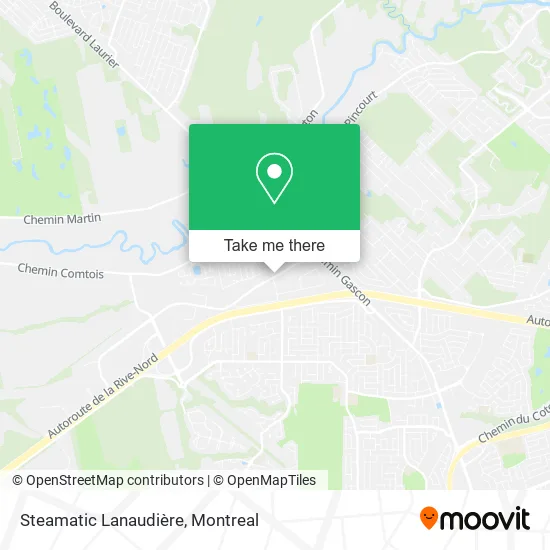 Steamatic Lanaudière map