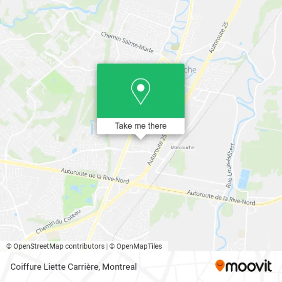 Coiffure Liette Carrière map