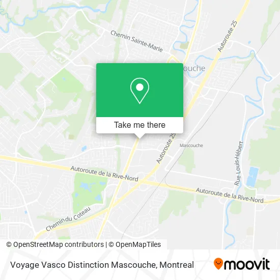 Voyage Vasco Distinction Mascouche map