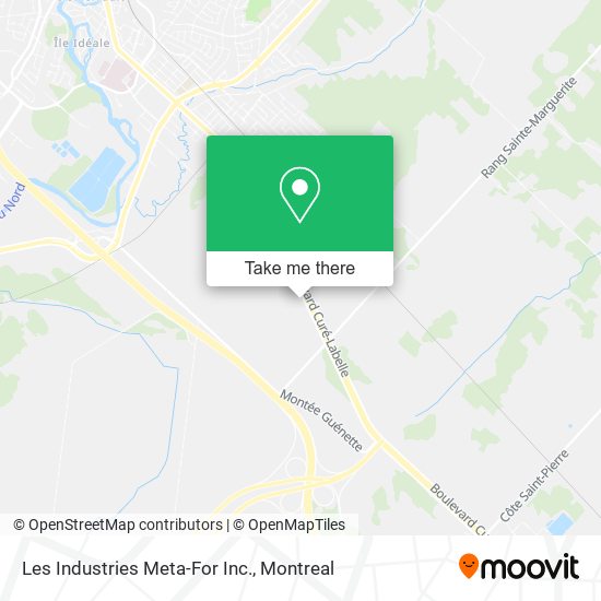 Les Industries Meta-For Inc. map