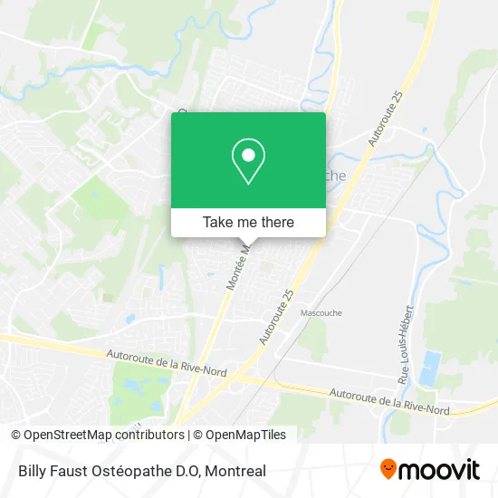 Billy Faust Ostéopathe D.O map