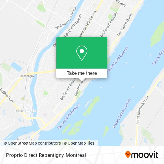 Proprio Direct Repentigny map