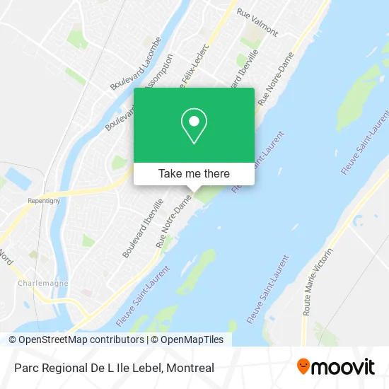 Parc Regional De L Ile Lebel map