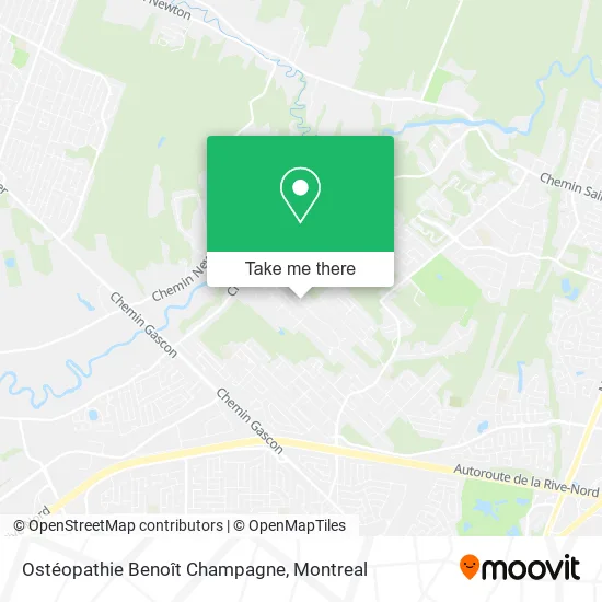 Ostéopathie Benoît Champagne map
