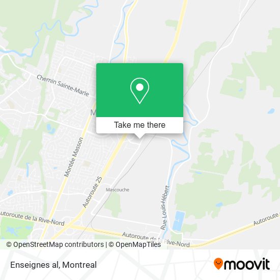 Enseignes al map