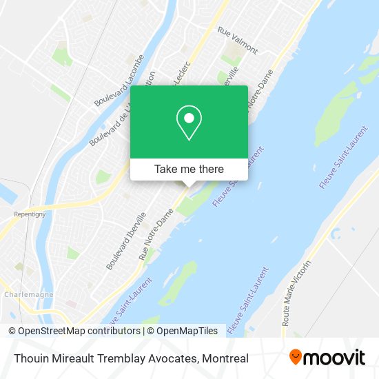 Thouin Mireault Tremblay Avocates map
