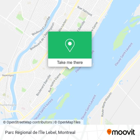 Parc Régional de l'Île Lebel map
