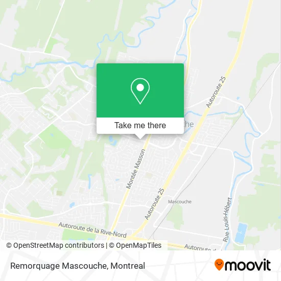 Remorquage Mascouche map