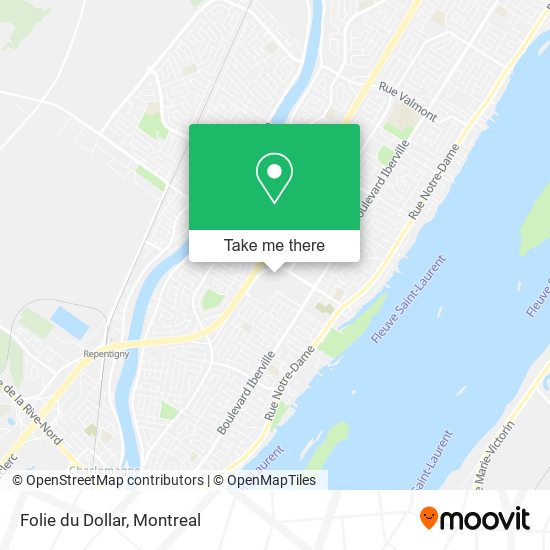Folie du Dollar map