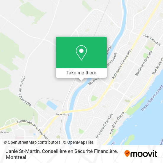 Janie St-Martin, Conseillère en Sécurité Financière map