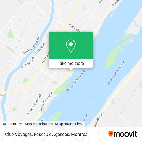 Club Voyages, Réseau d'Agences map