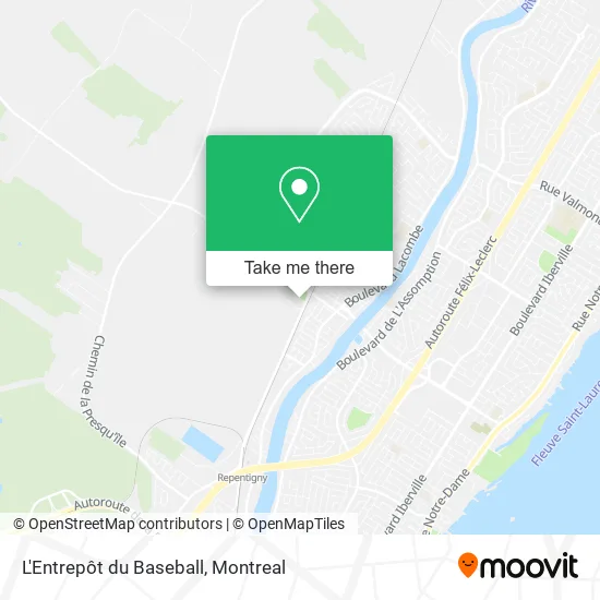 L'Entrepôt du Baseball map