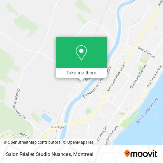 Salon Réal et Studio Nuances map