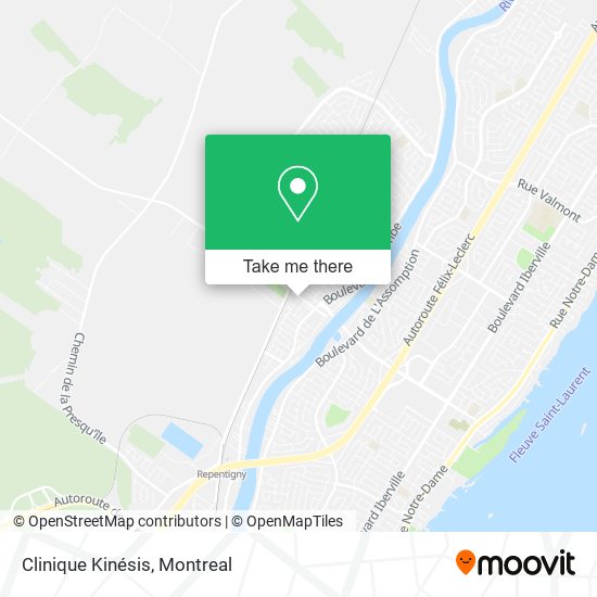Clinique Kinésis map