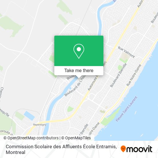 Commission Scolaire des Affluents École Entramis map