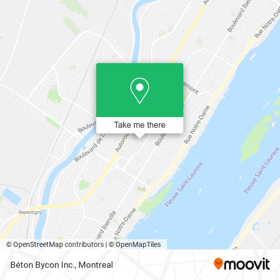 Béton Bycon Inc. map