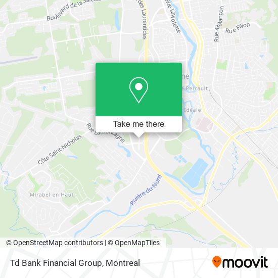 Td Bank Financial Group map