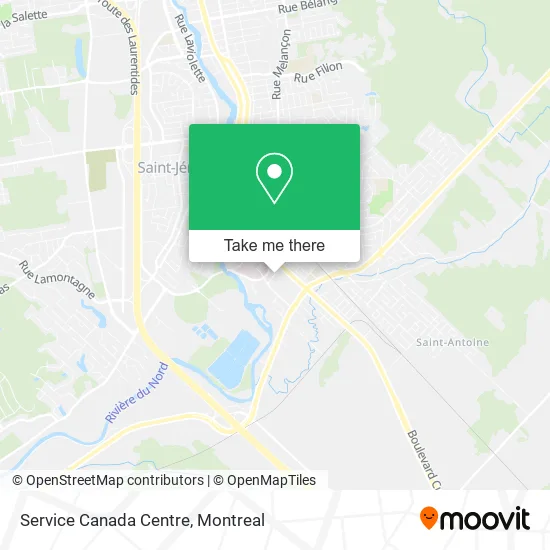 Service Canada Centre map