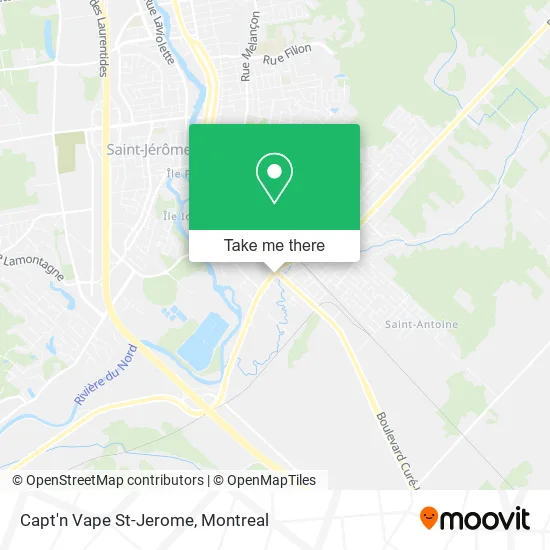 Capt'n Vape St-Jerome map