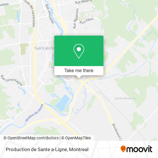 Production de Sante a-Ligne map