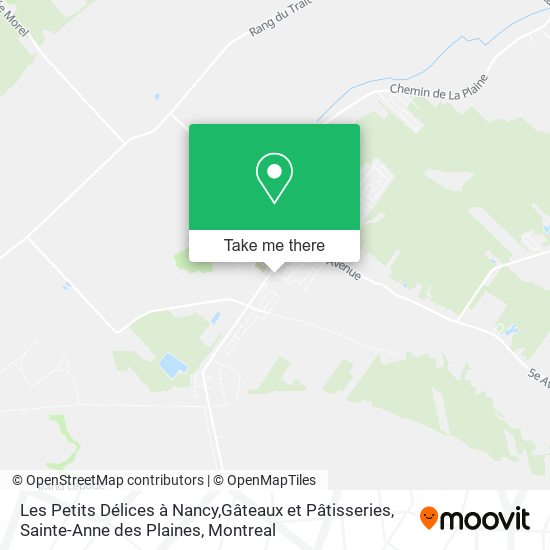 Les Petits Délices à Nancy,Gâteaux et Pâtisseries, Sainte-Anne des Plaines map