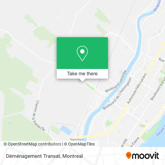 Déménagement Transat map