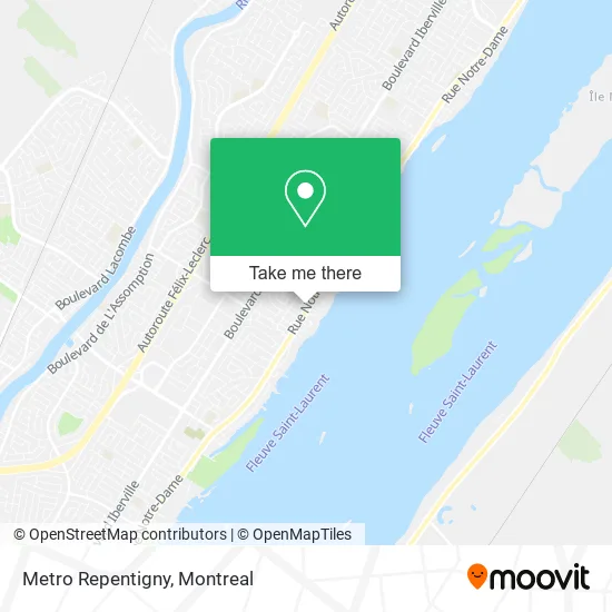 Metro Repentigny map