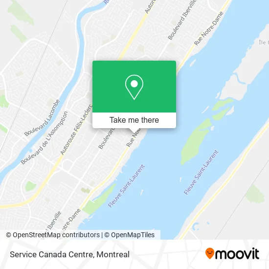 Service Canada Centre map