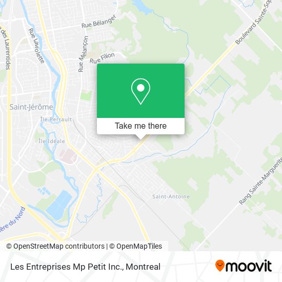 Les Entreprises Mp Petit Inc. map