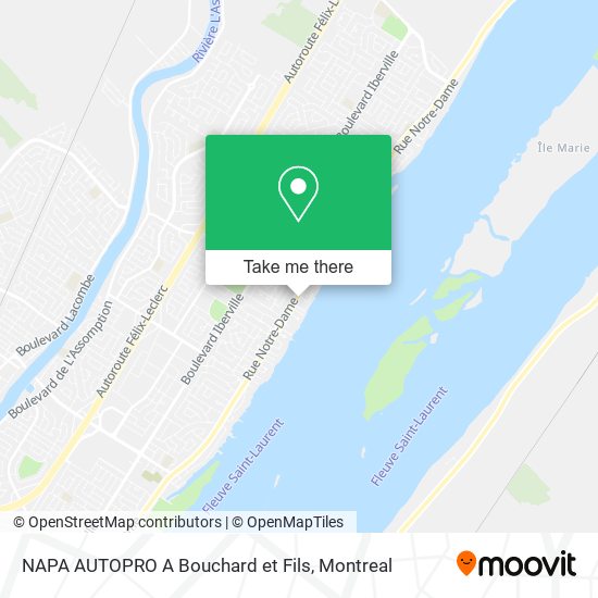 NAPA AUTOPRO A Bouchard et Fils map
