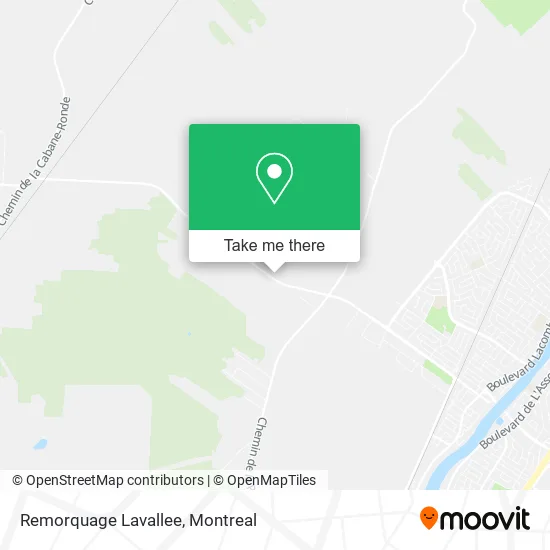 Remorquage Lavallee map