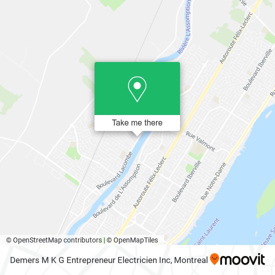 Demers M K G Entrepreneur Electricien Inc map