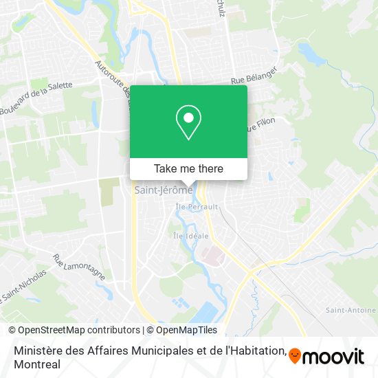 Ministère des Affaires Municipales et de l'Habitation map