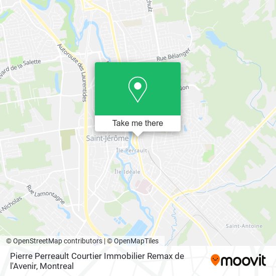 Pierre Perreault Courtier Immobilier Remax de l'Avenir map