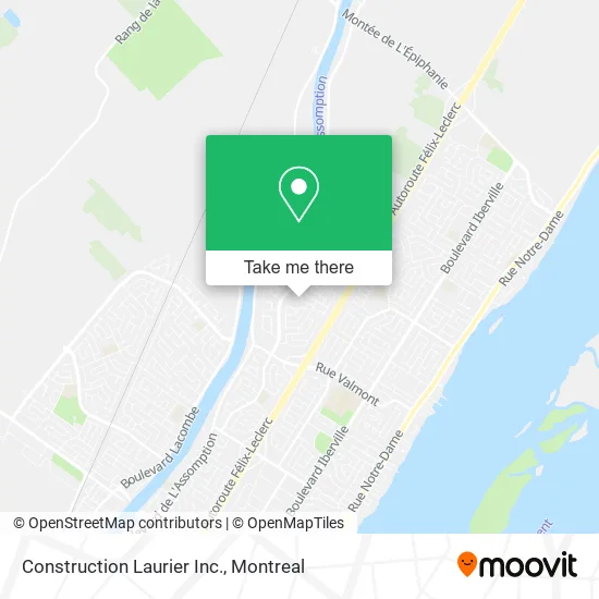 Construction Laurier Inc. map