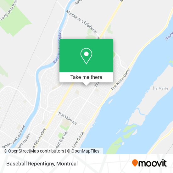 Baseball Repentigny map