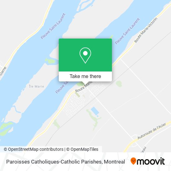 Paroisses Catholiques-Catholic Parishes map