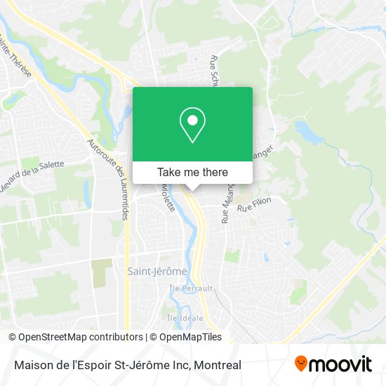 Maison de l'Espoir St-Jérôme Inc map