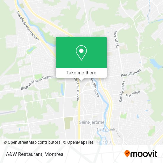 A&W Restaurant map