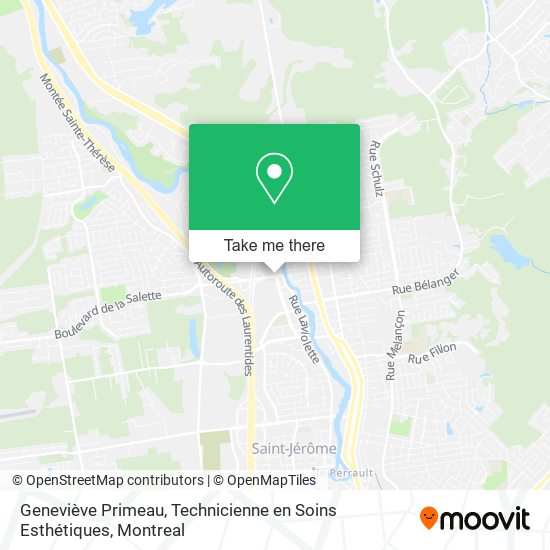Geneviève Primeau, Technicienne en Soins Esthétiques map