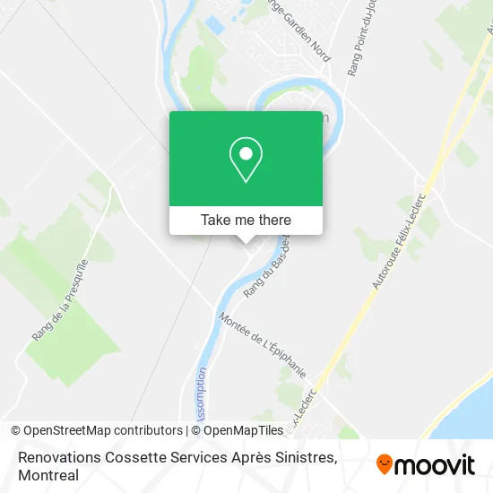 Renovations Cossette Services Après Sinistres map